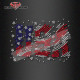 Glittering American USA Flag Design Iron on Rhinestone Glittering American USA Flag Design Iron on Rhinestone